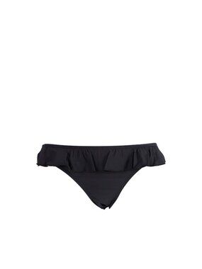 Splendid Bayside Solid Ruffle Pant Bikini Bottom Black SP5382 NWT